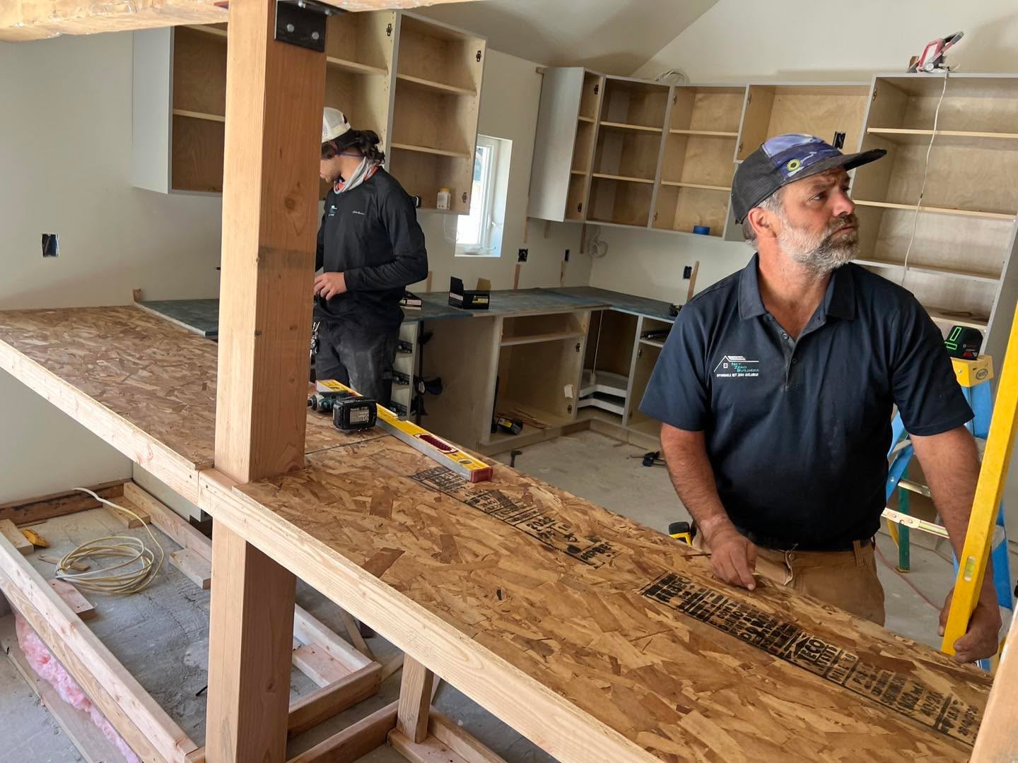 Eric and Elan wrapping up a custom kitchen install this week…