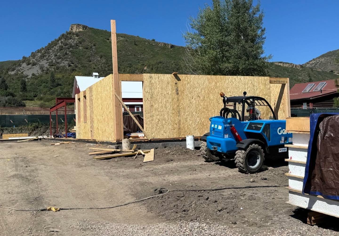 SIPs are “fun” to set, go up fast, and provide excellent insulation and air sealing. Fun to see the Farm Collaborative going vertical.